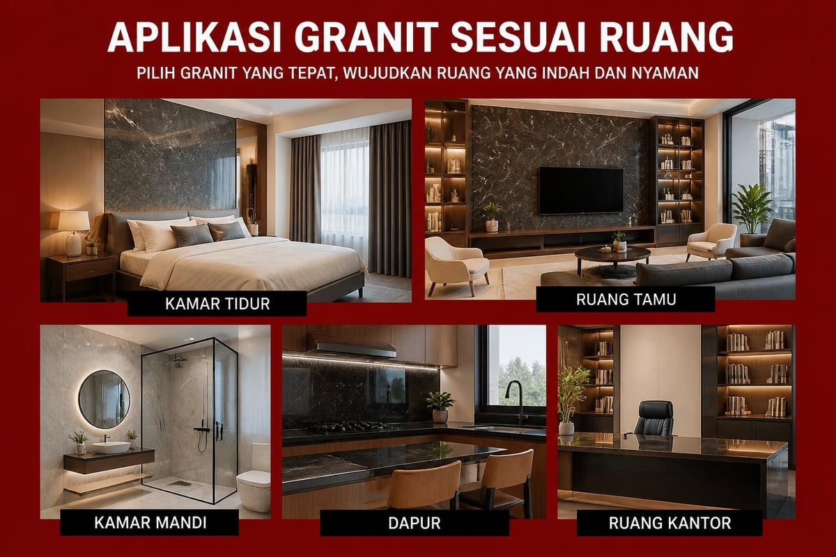 Aplikasi granit per ruangan