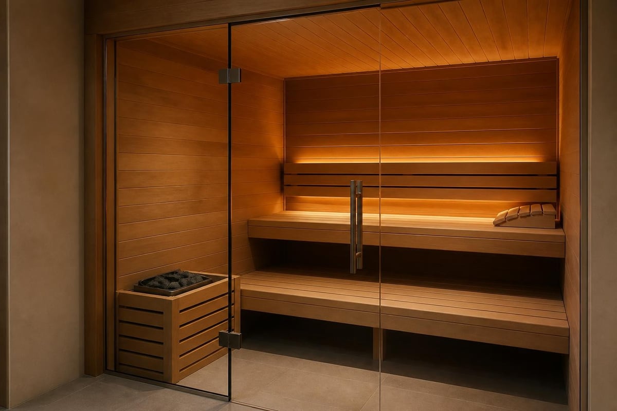 2 person sauna dimensions and layout