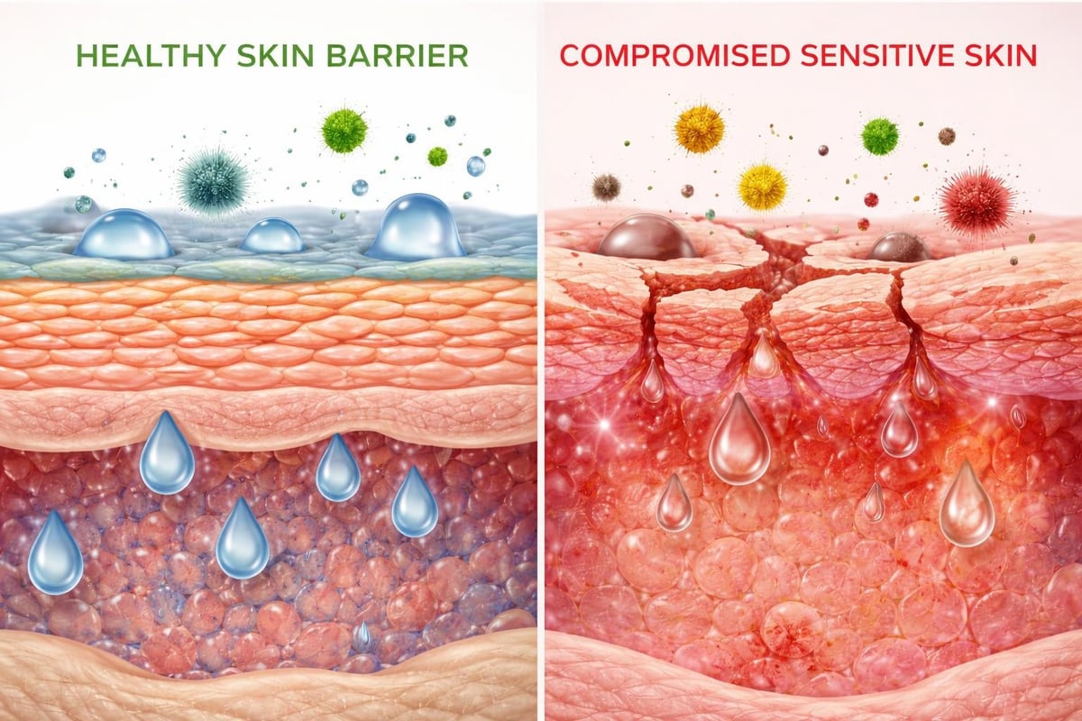 Sensitive skin barrier function