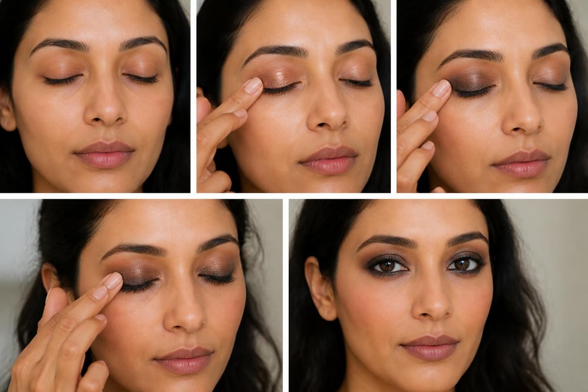 Quick eye makeup steps