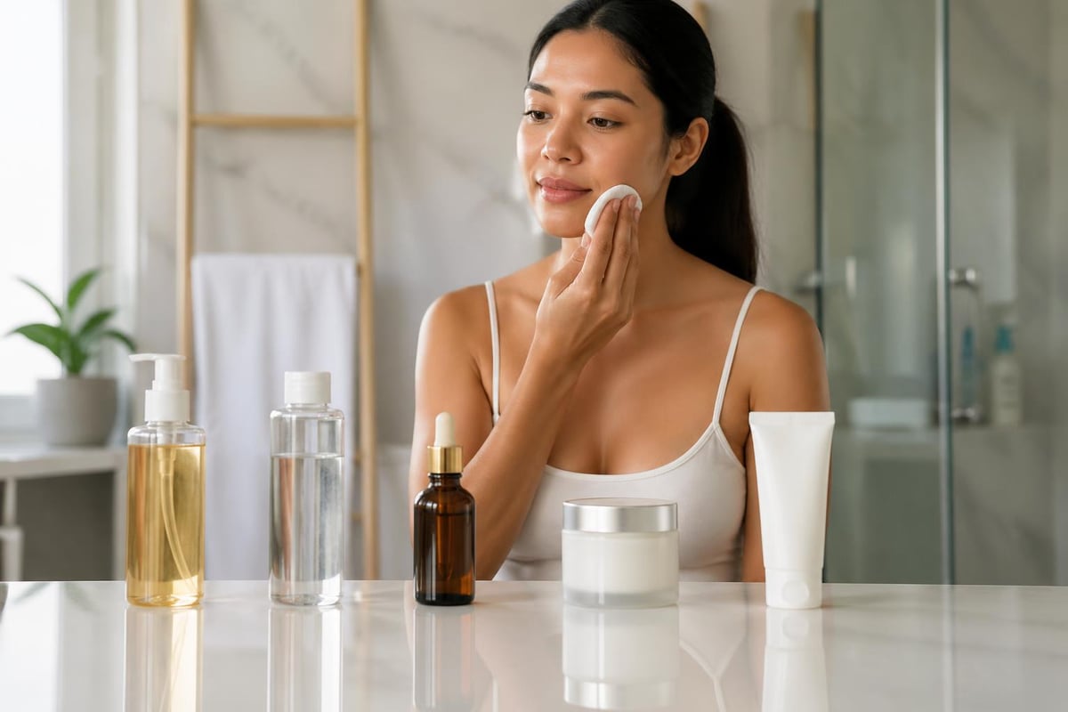 Daily skincare routine steps
