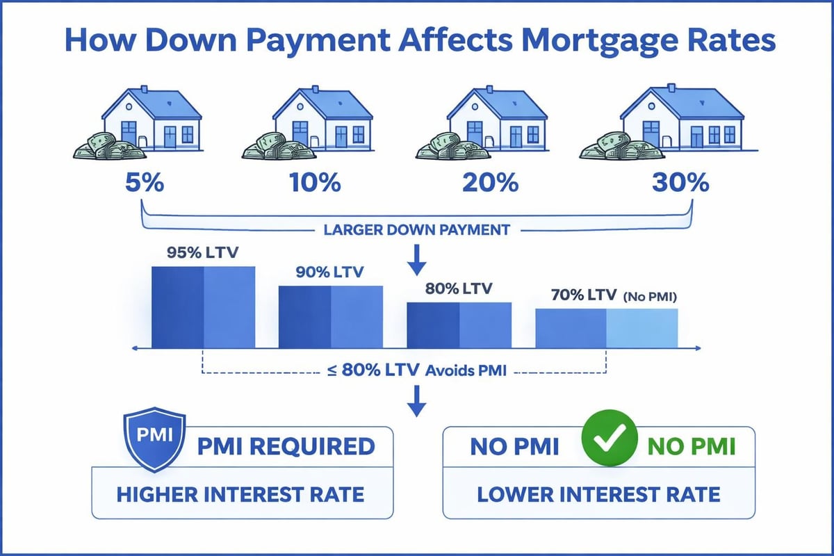 Loan-to-value ratio impact on mortgage rates