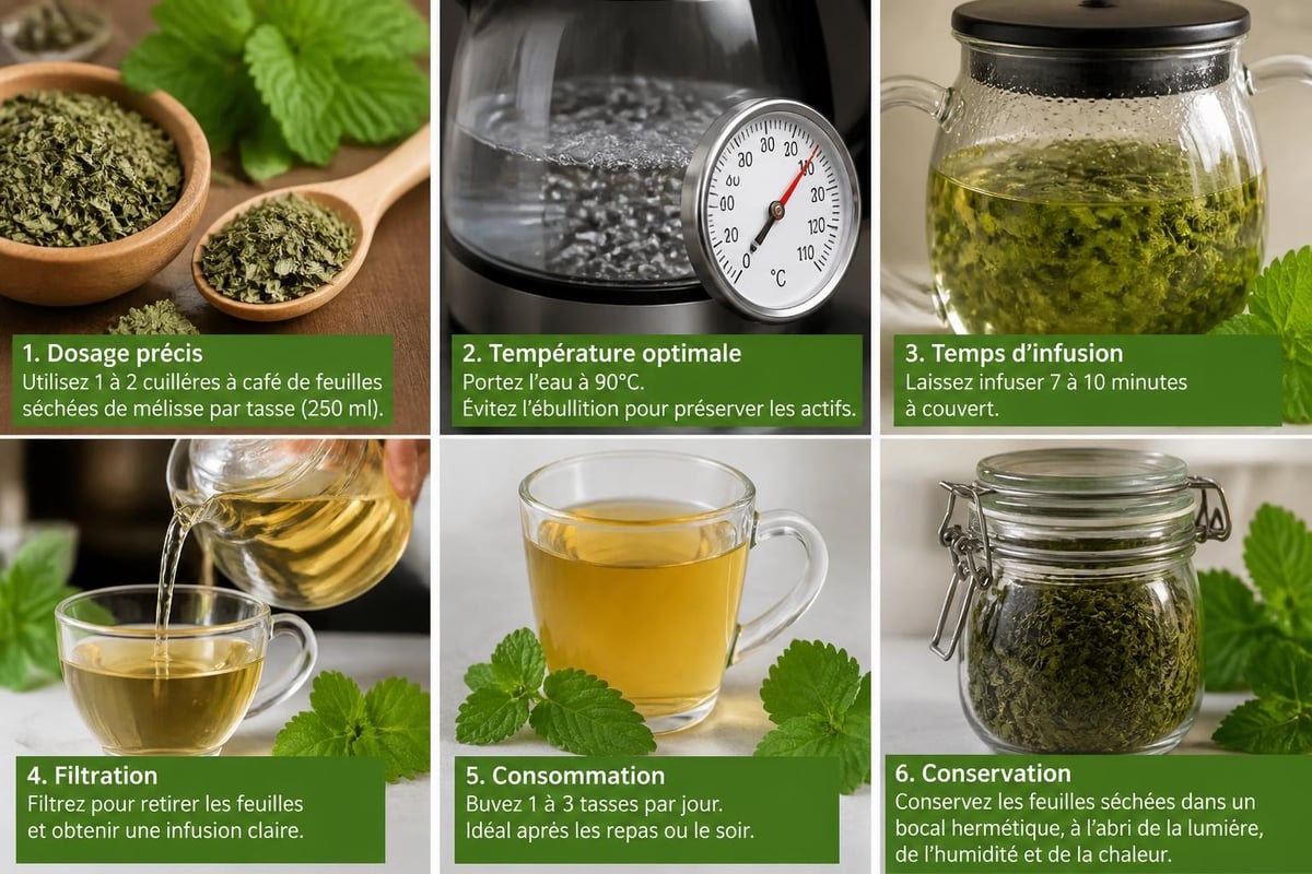 Préparation d'infusion de mélisse