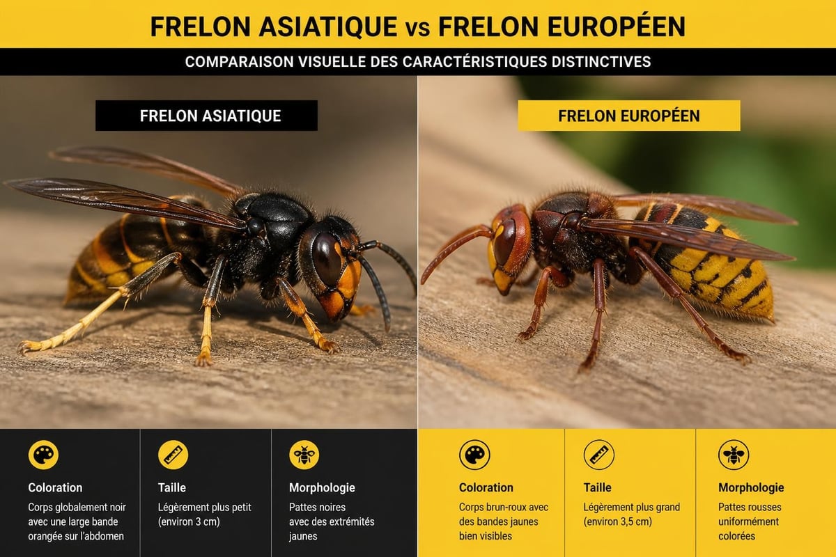 Caractéristiques du frelon asiatique