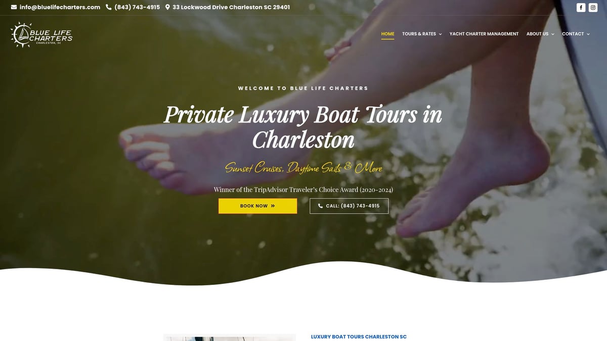 7 Unforgettable Charleston Boat Tours Sunset Experiences for 2025 - Blue Life Charters: Private Luxury Sunset Cruise