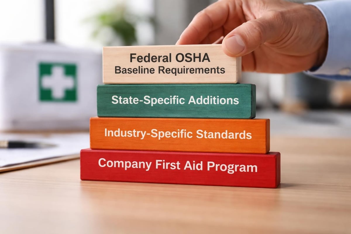 OSHA compliance framework for workplace first aid