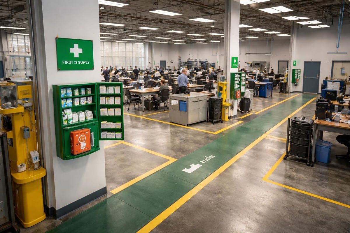 First aid station placement strategy