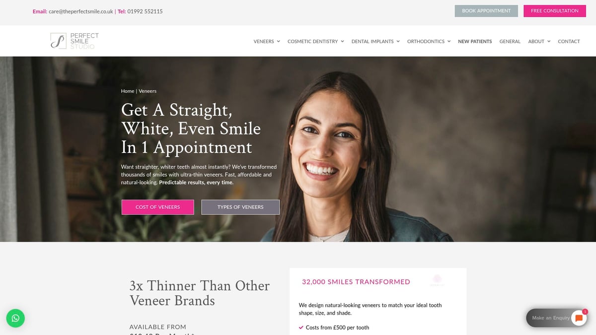 Top 7 Best Veneers Near Me for a Stunning Smile in 2025 - The Perfect Smile Studios – Hertford & London