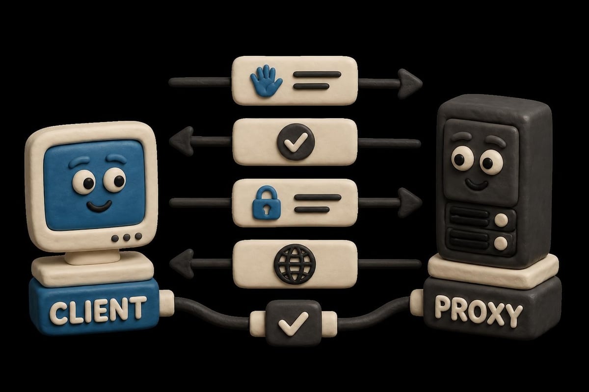 SOCKS5 protocol handshake flow