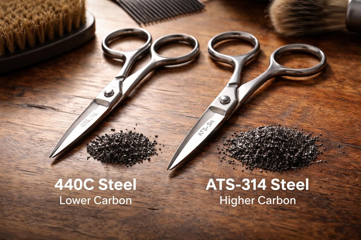 Scissors blade metallurgy