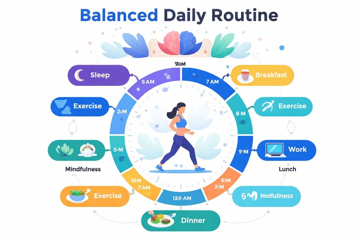 Daily mental health routine elements