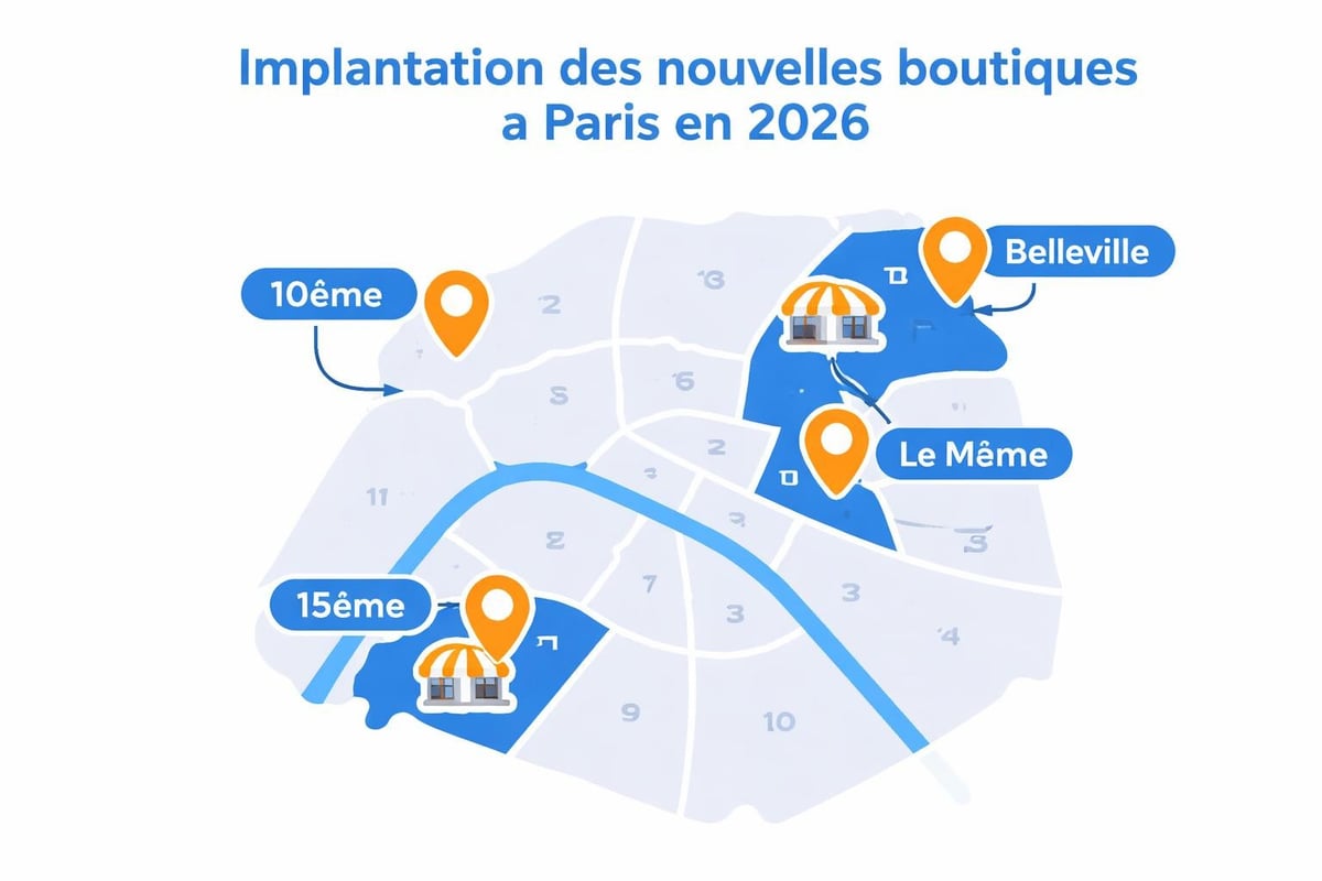 Quartiers parisiens nouvelles boutiques
