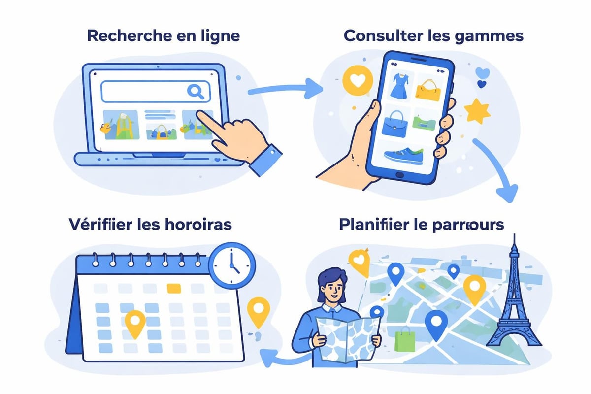 Préparation visite boutiques