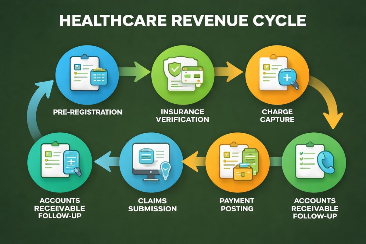 Revenue cycle workflow stages
