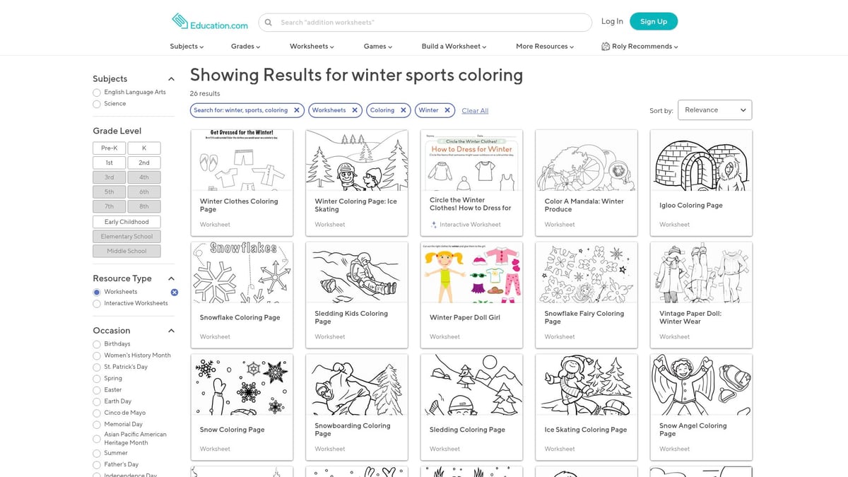 12 Best Winter Coloring Pages Printable for 2026 Fun - Education.com – Winter Sports Coloring Page