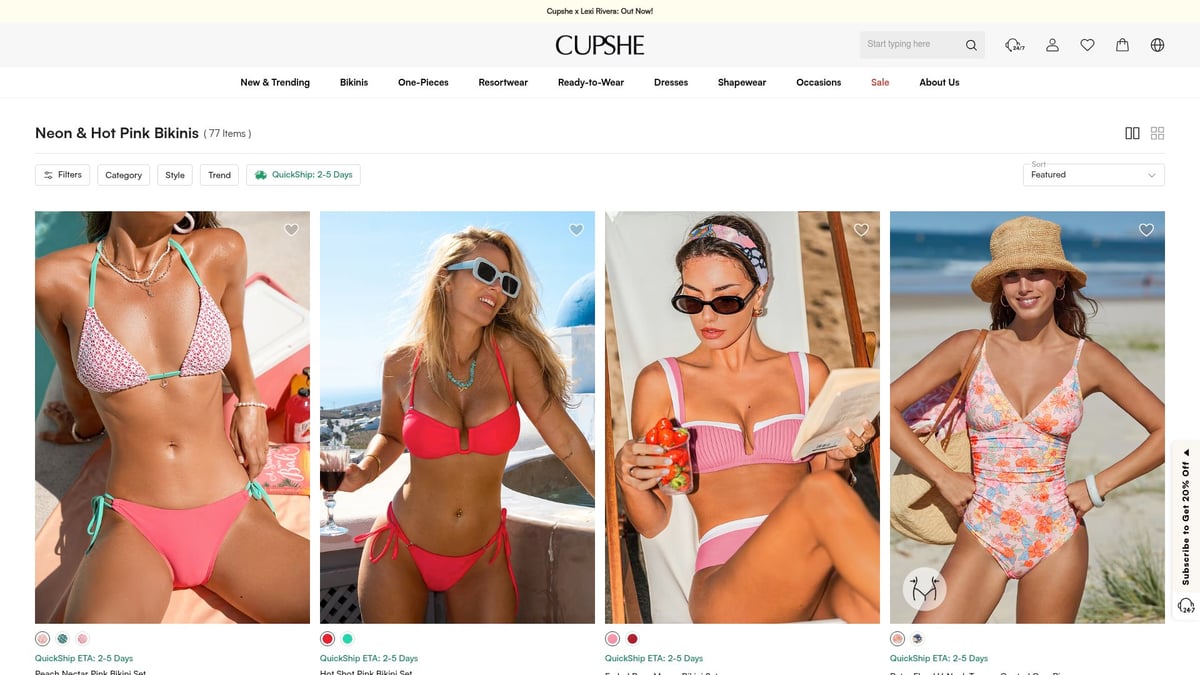 7 Hot Pink Bathing Suits That Will Turn Heads in 2026 - Cupshe Neon Hot Pink Cutout One-Piece