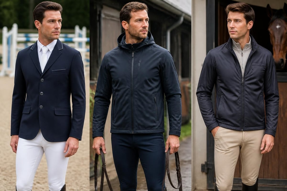 Types of equestrian jackets for men