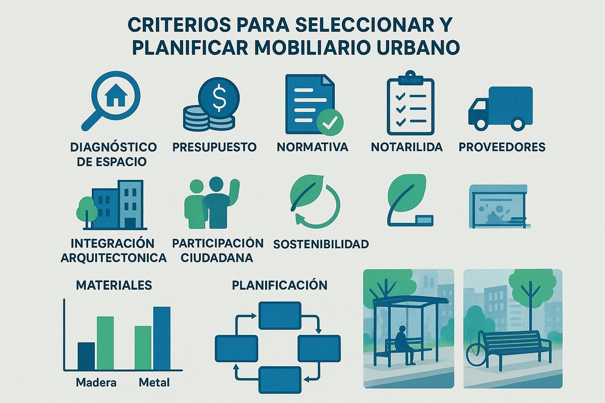 Criterios de Selección y Planificación de Mobiliario Urbano