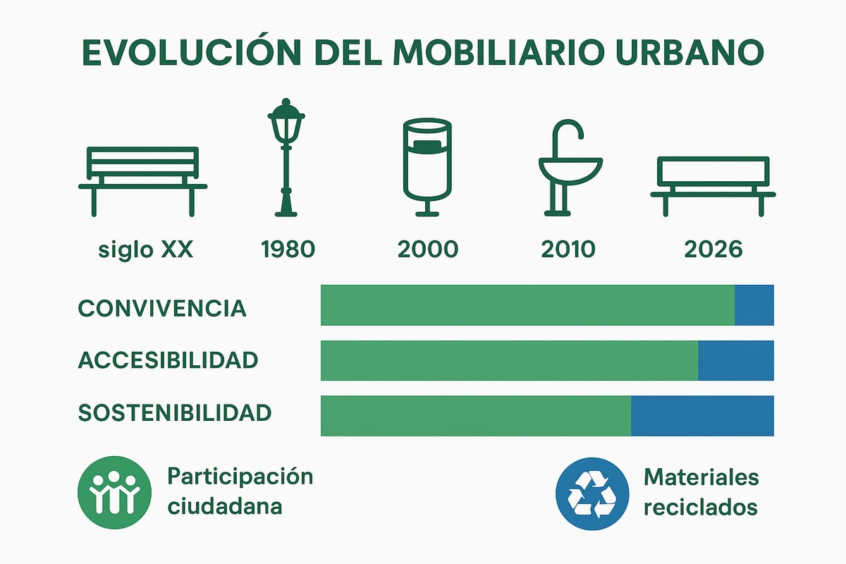 Evolución y Rol del Mobiliario Urbano en las Ciudades Modernas