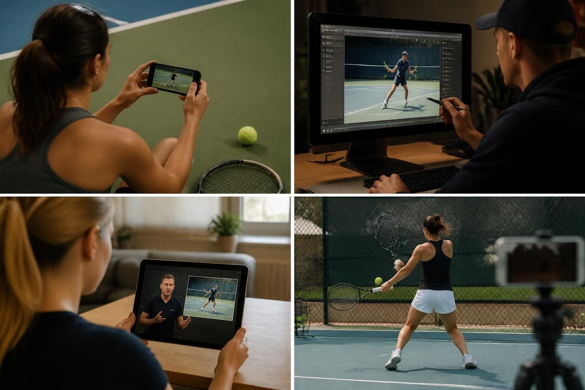 Online tennis coaching process