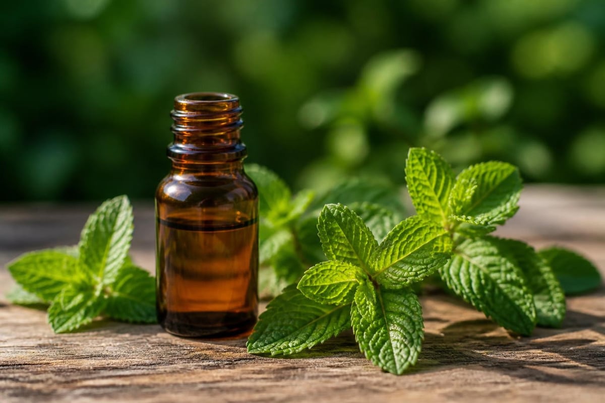 Peppermint oil compounds disrupting mosquito scent tracking