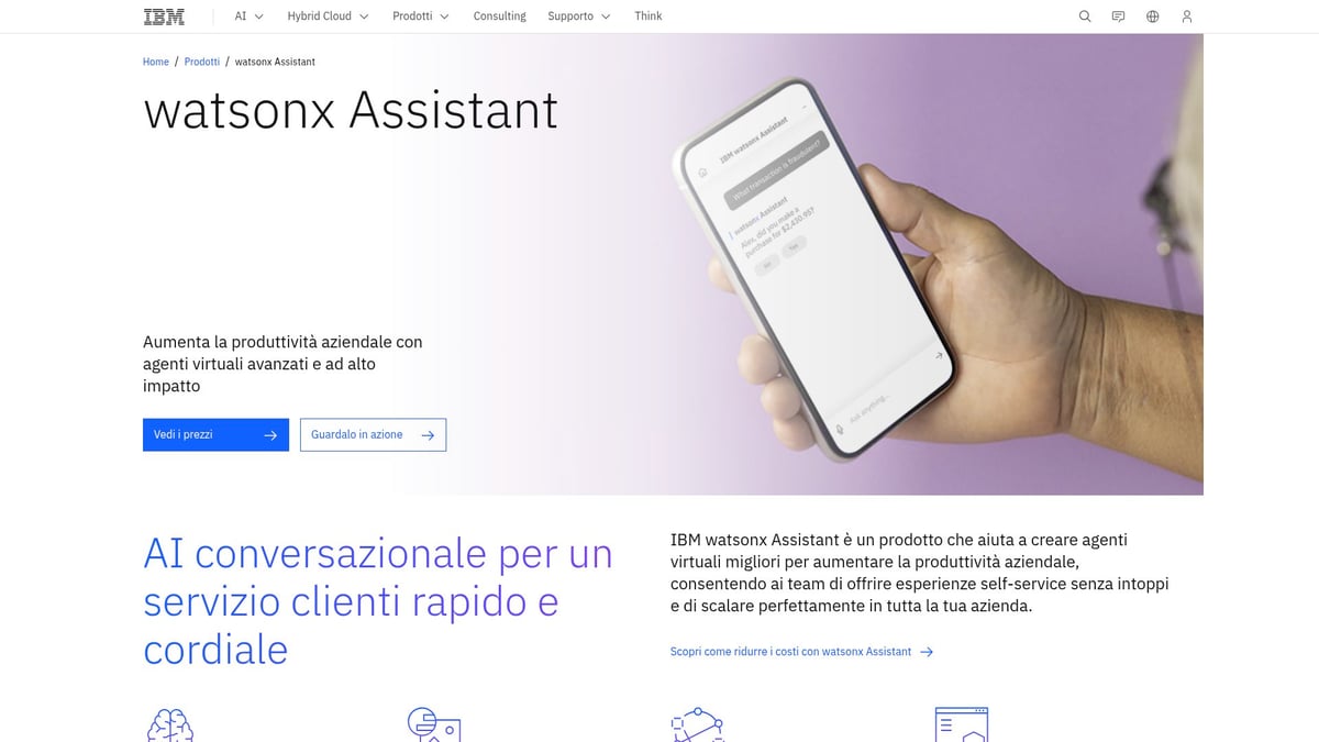7 Soluzioni Di Intelligenza Artificiale Più Efficaci Per Aziende 2025 - IBM Watson Assistant