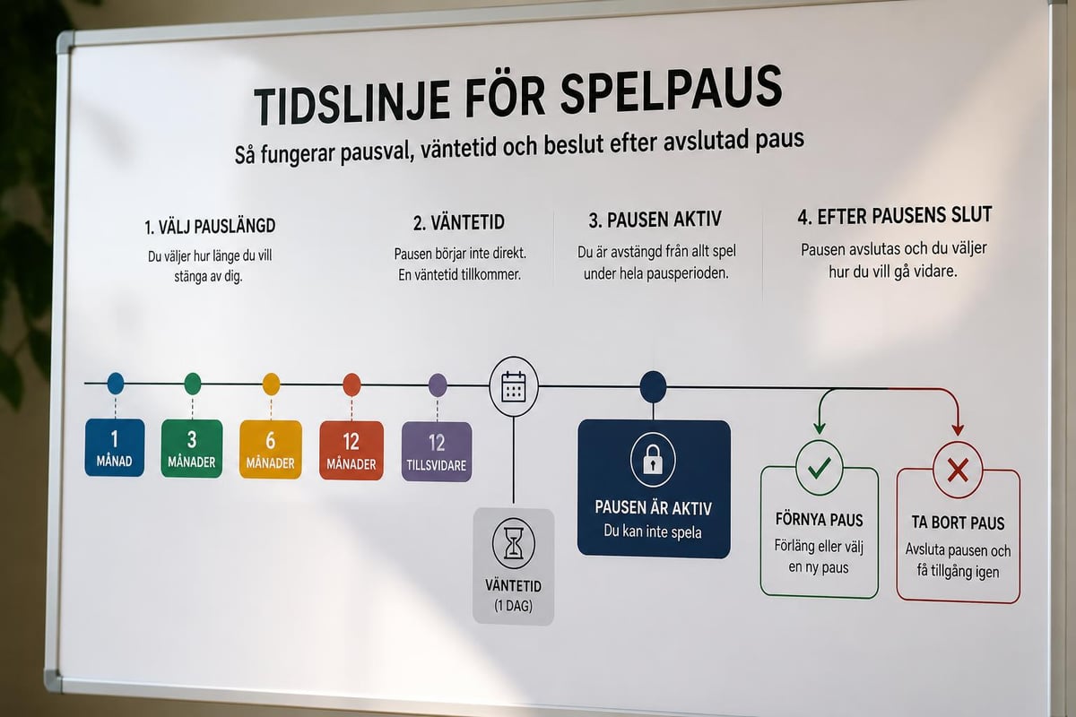 Spelpaus tidslinje och alternativ