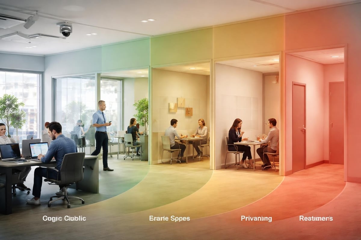 Workplace monitoring technologies and privacy zones