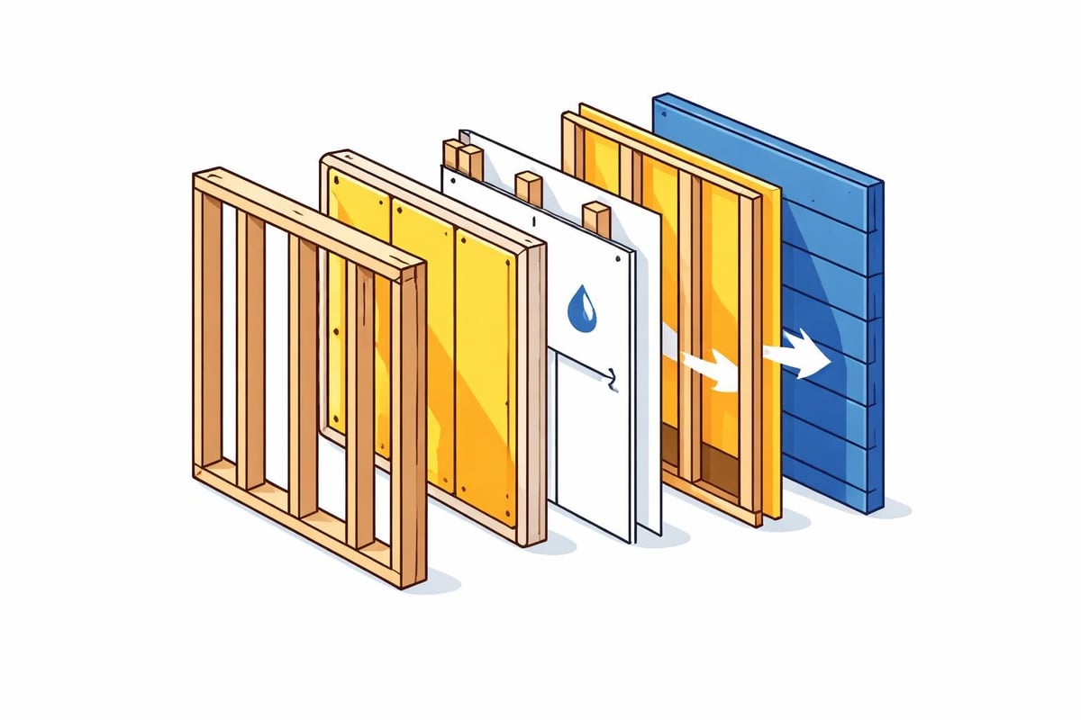 Timber frame wall layers