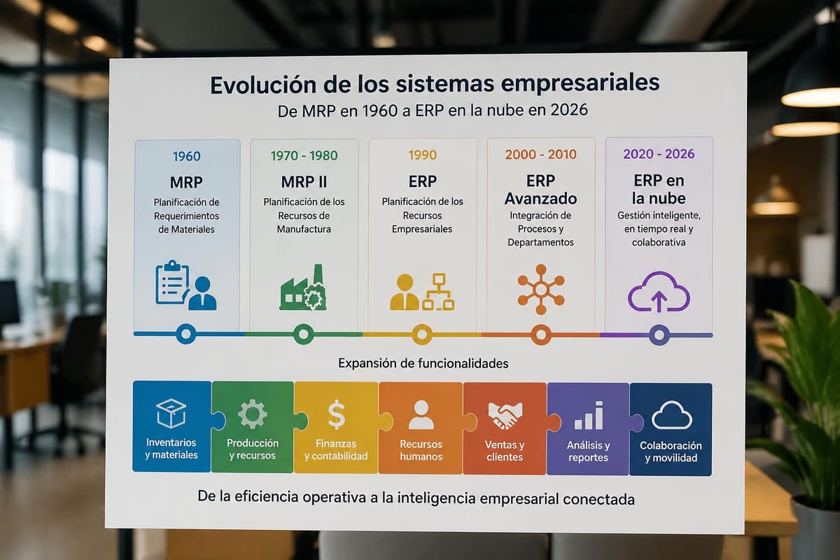 Evolución histórica de los sistemas ERP