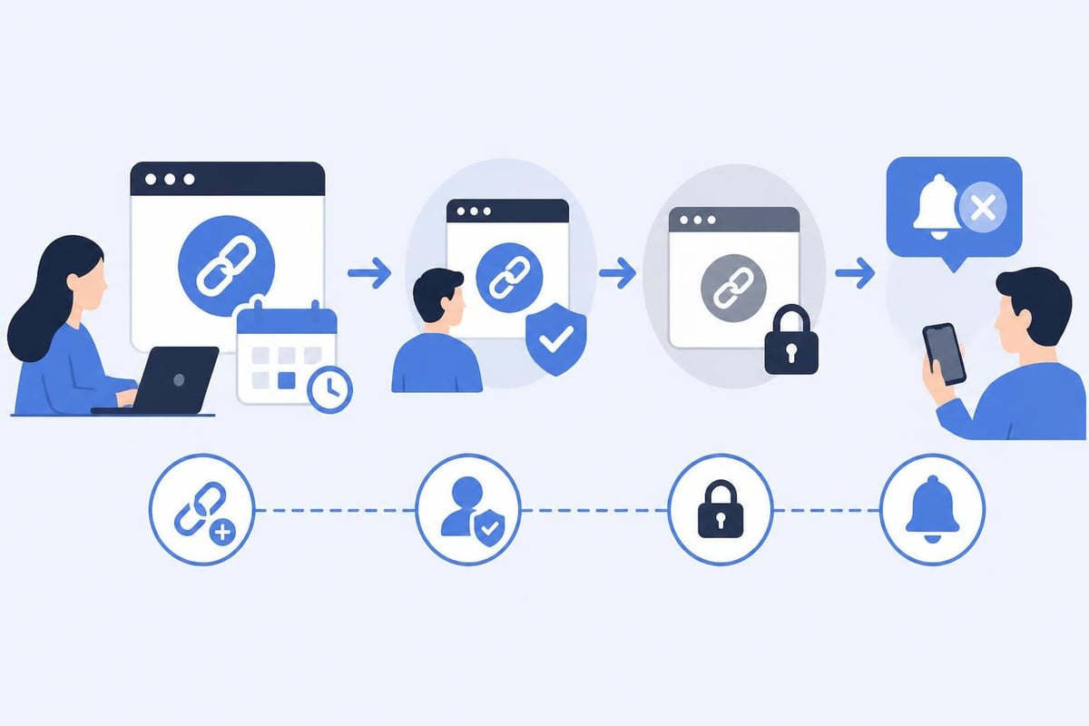 Link expiration timeline