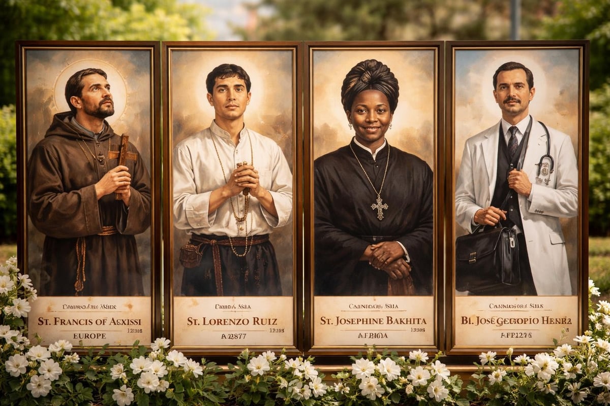 Geographic distribution of saints