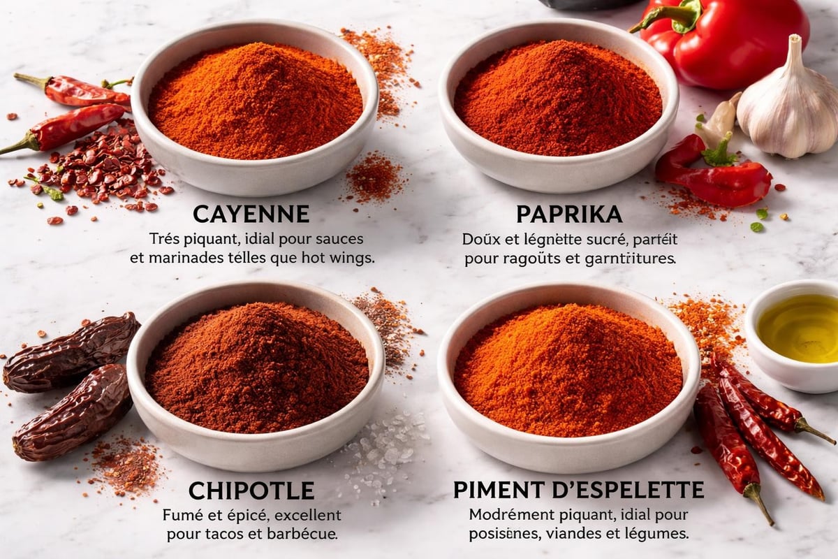 Comparaison des variétés de piment poudre