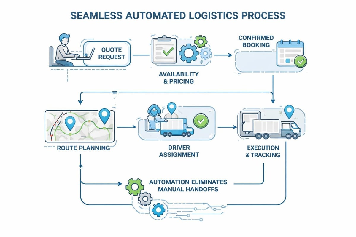 Automated transport booking workflow