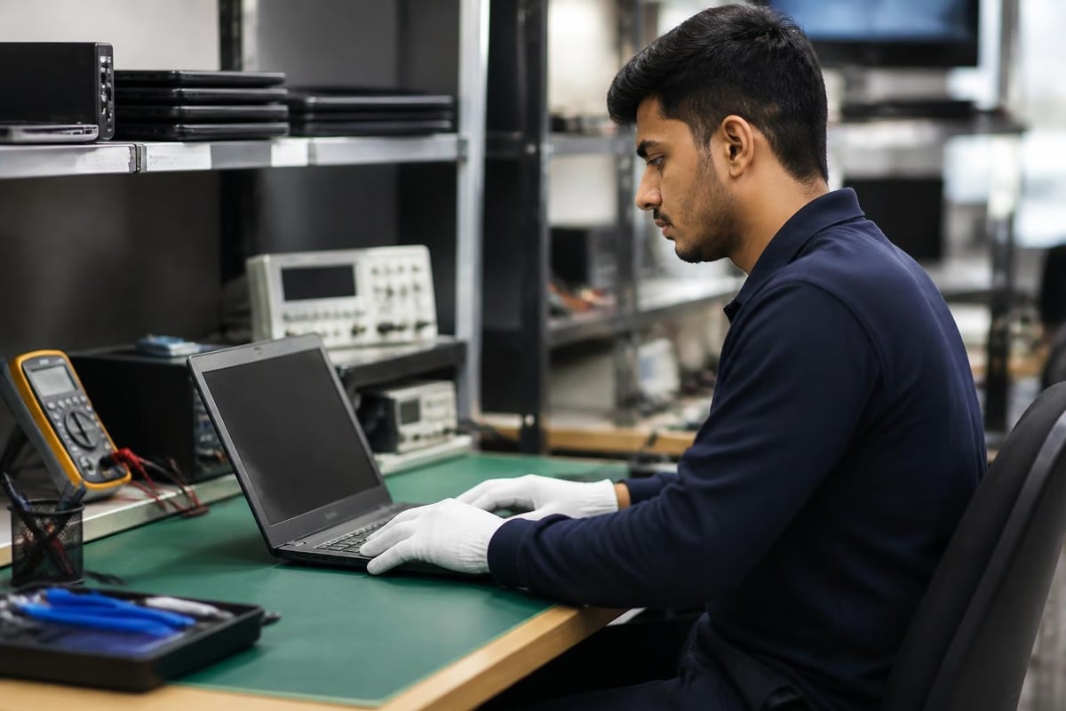 Refurbished laptop evaluation process
