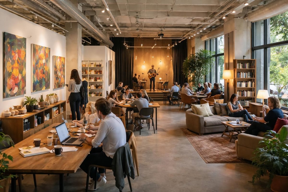 Aménagement arts cafe