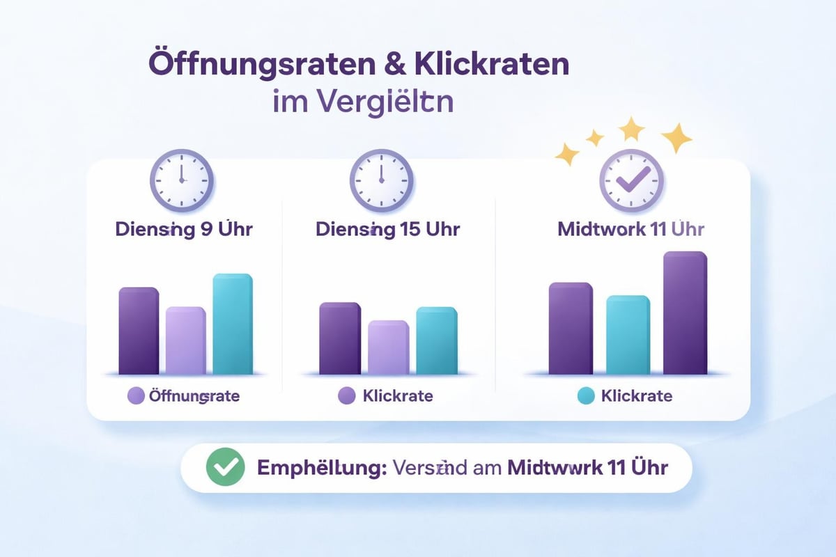 Auswertungsdashboard Versandzeit-Test