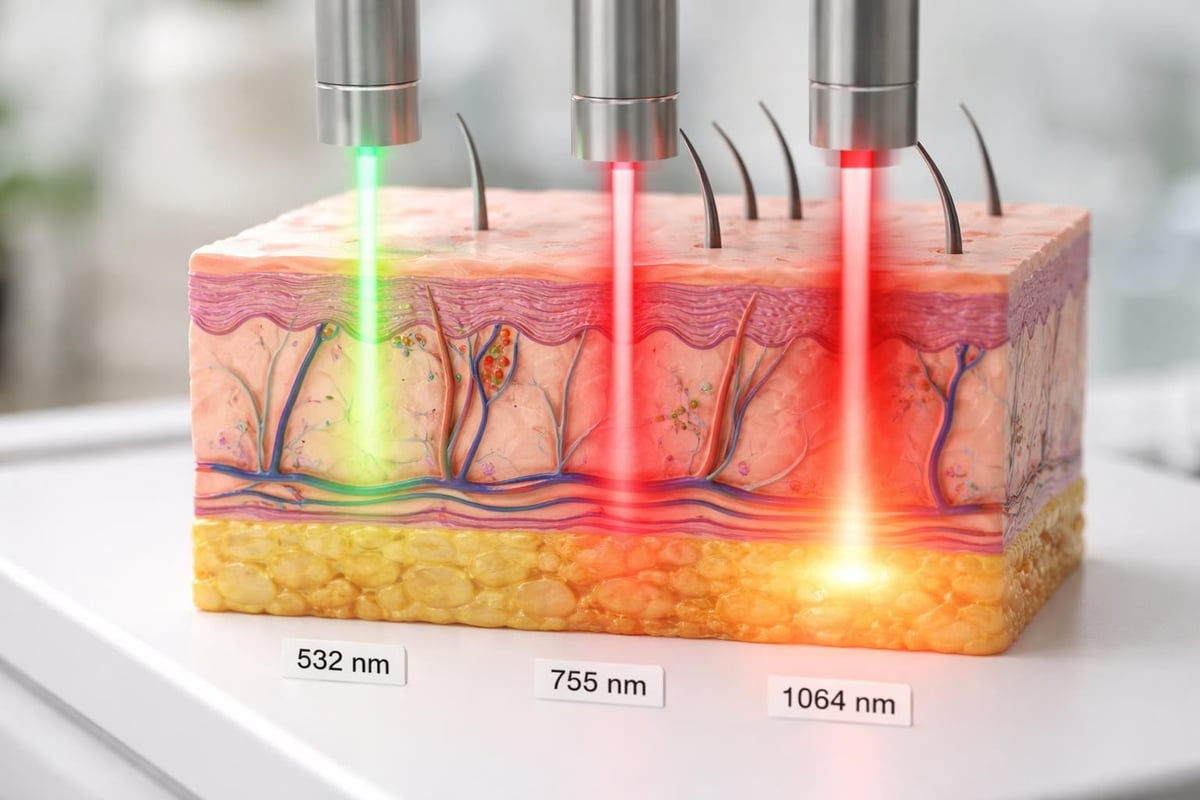 Laser wavelength penetration