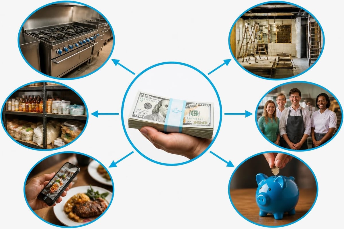 Restaurant capital allocation across startup and operational phases