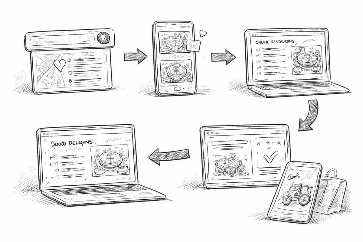 Customer journey from search to reservation