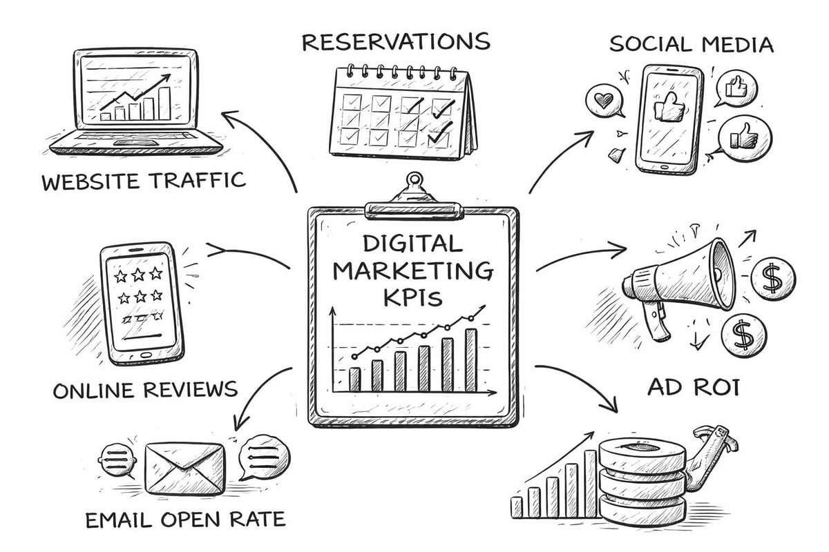 Digital marketing metrics dashboard