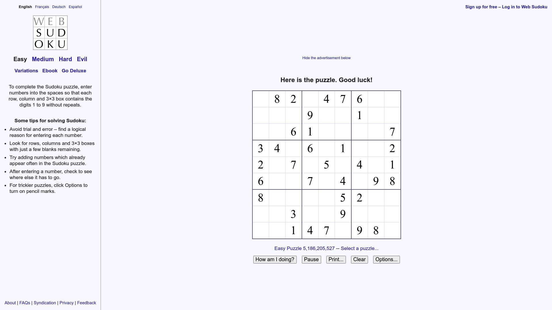 7 Best Sudoku 247 Easy Games to Play Online in 2025 - WebSudoku.com – Classic Online Sudoku