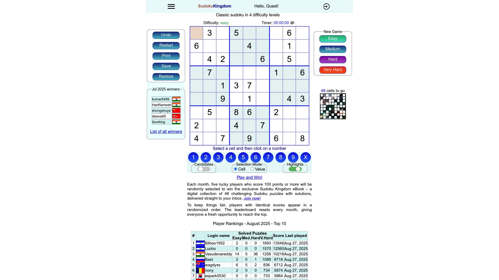 7 Best Sudoku 247 Easy Games to Play Online in 2025 - Sudokukingdom.com – Simple and Accessible Sudoku
