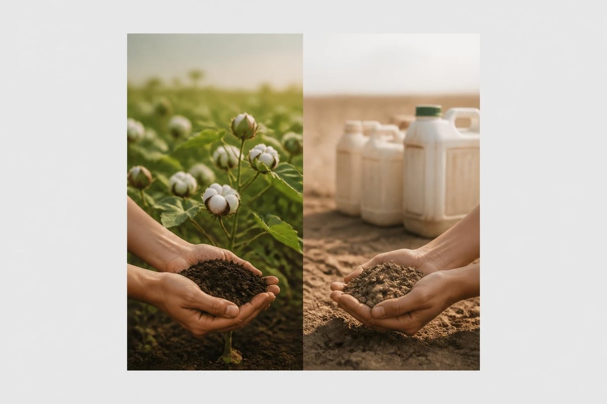 Bio-Baumwollanbau vs. konventioneller Anbau