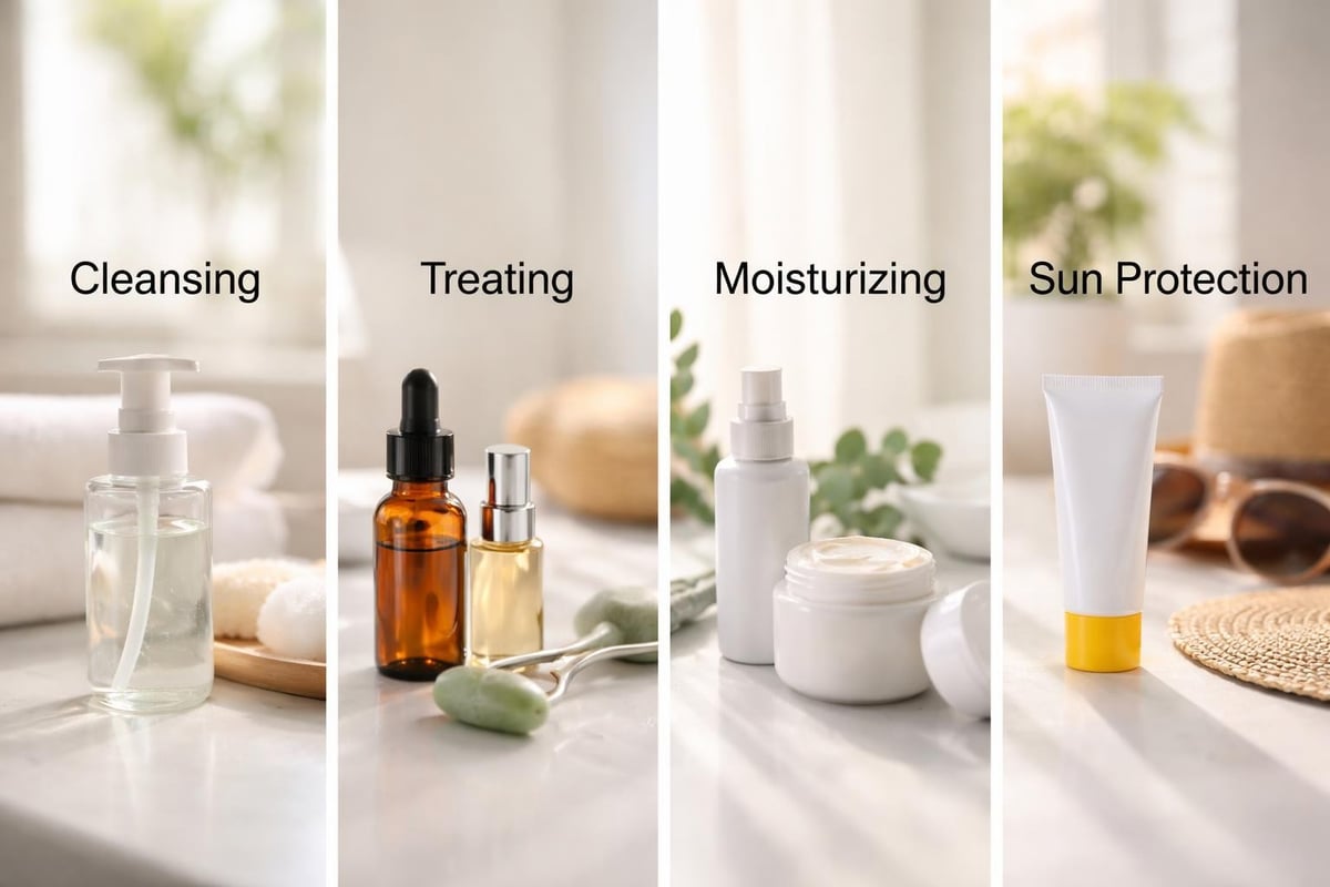 Simplified skin care routine