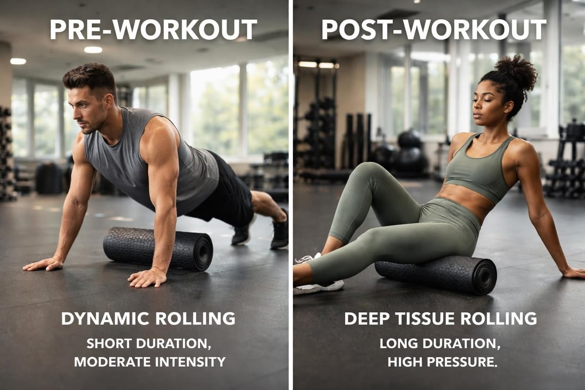 Foam rolling workout timing