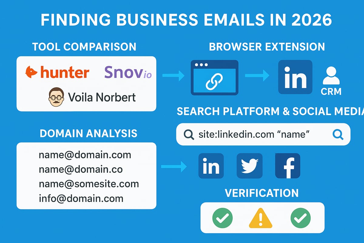 The Best Tools and Methods to Find Business Emails in 2026