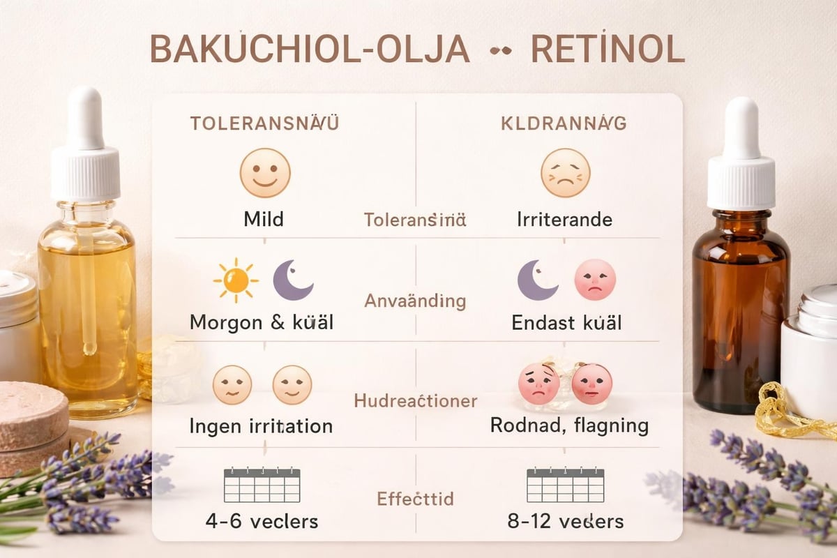 Bakuchiol vs retinol jämförelse