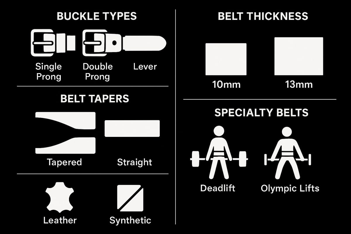 Types of Powerlifting Belts Explained