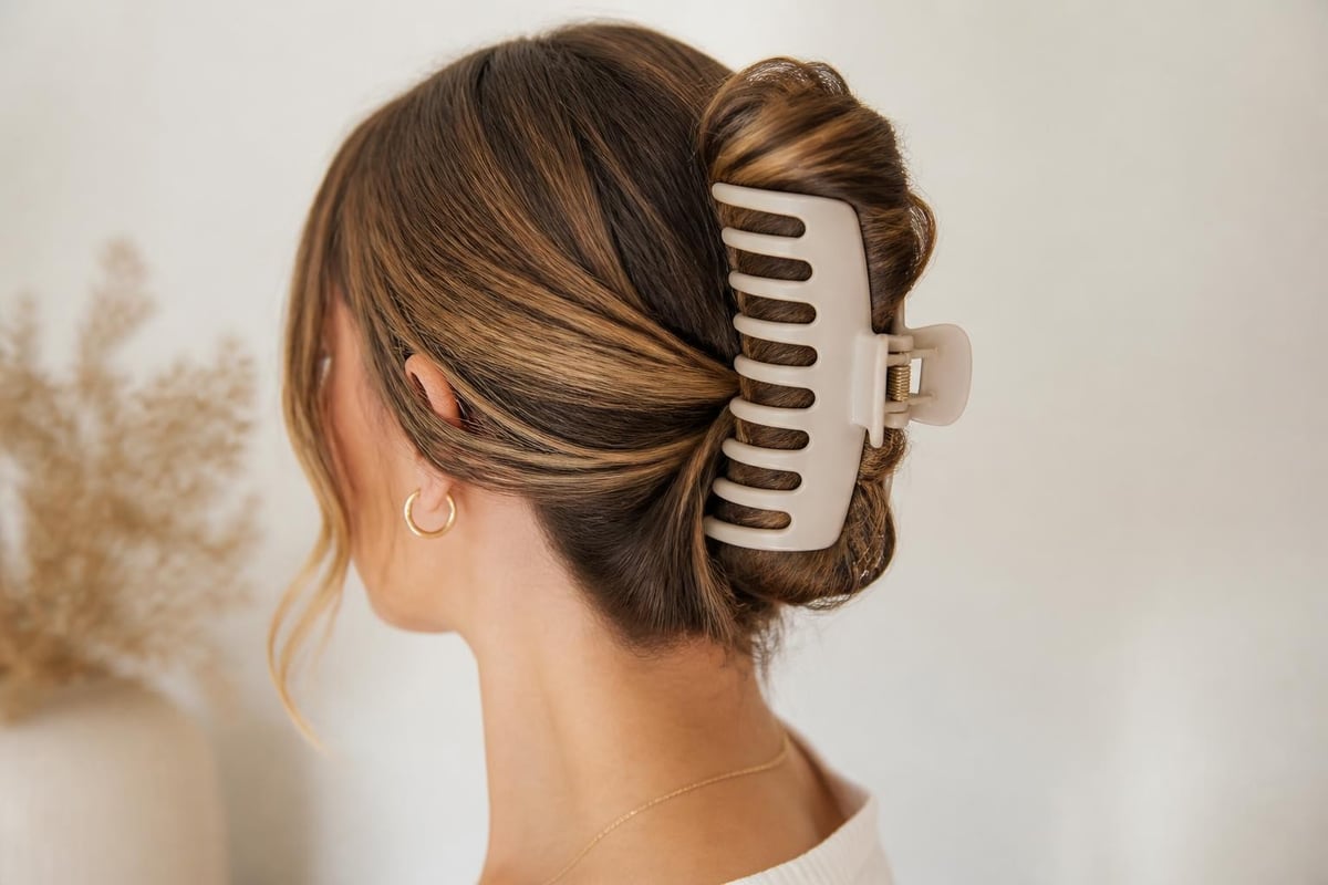 Claw clip mechanics for long hair